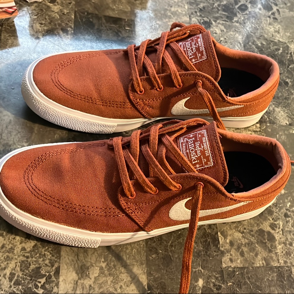 Nike Burnt Orange Canvas Sneakers stefan janoski